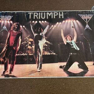 TRIUMPH CONCERT PHOTO POSTER VINTAGE 1981